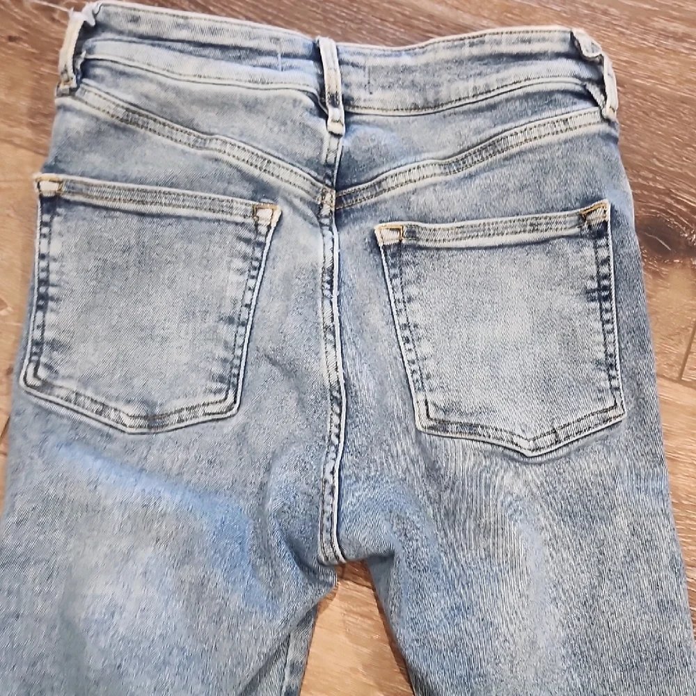 We The Free Light Blue Ultra High Rise Skinny Jeans Faded Casual Premium 28 Boho